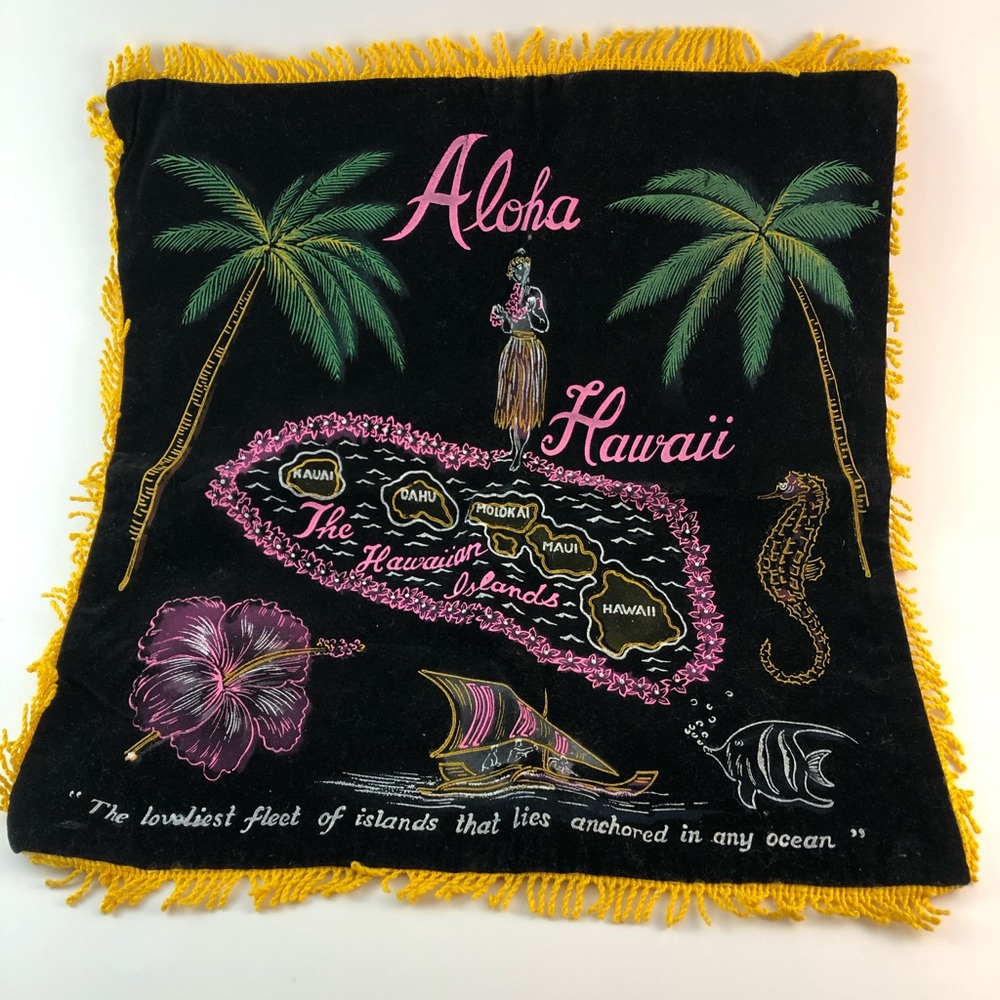Vintage Aloha Hawaii pillow cover
